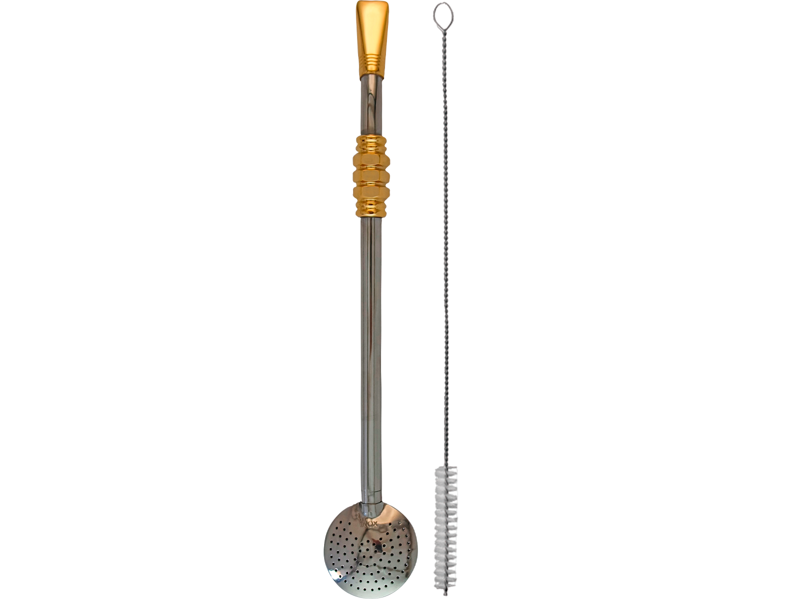 BOMBA INOX ANEL SEXTAVADO OURO